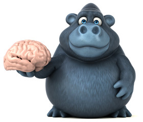 Fun gorilla - 3D Illustration