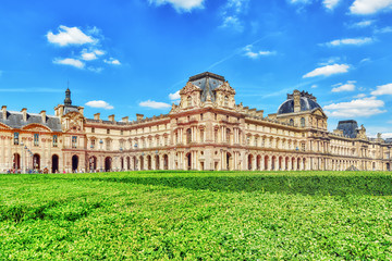 PARIS,  FRANCE- JULY 06, 2016 : Louvre museum in Paris. The Louv
