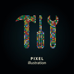 Tool - pixel illustration.