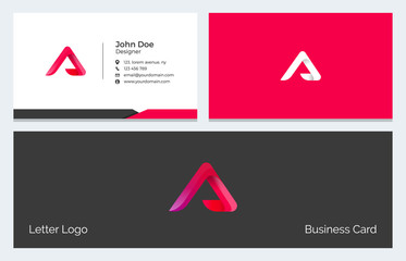 A Alphabet Letter Creative Polygonal Abstract vector logo