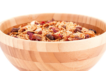 Muesli in the bowl