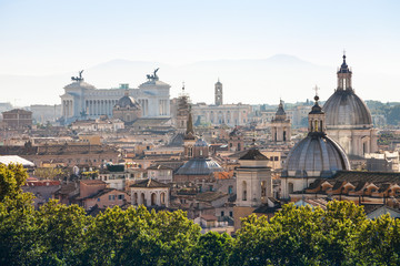 Naklejka na ściany i meble view of ancient center of Rome on Capitoline Hill