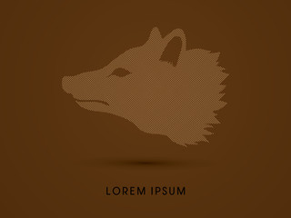 Face Fox designed using dots and spots graphic vector.