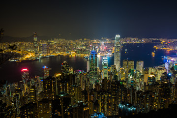 Fototapeta premium Malowniczy widok na Hong Kong, Victoria Peak.