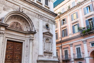 Fototapeta premium doors of Santa Chiara Church in Rome city