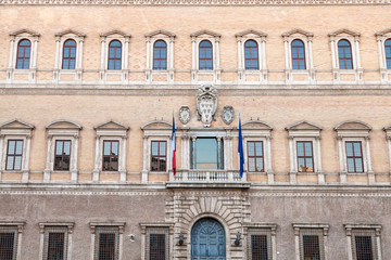 facade of Palazzo Farnese in Rome