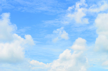 Fototapeta premium clouds in the blue sky, blue sky background with white clouds