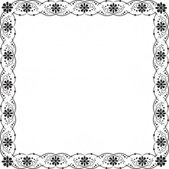 Floral vintage frame