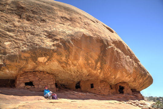 House on Fire Ruins, Anasazi Culture, over 800 years old, Mule Canyon, Cedar Mesa, Utah