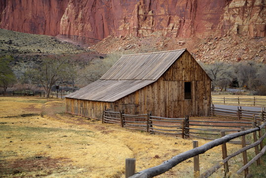 Historic Gifford Homestead Barn dating from 1908, Capitol Reef National Park, Utah