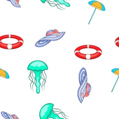 Sea tour pattern. Cartoon illustration of sea tour vector pattern for web design