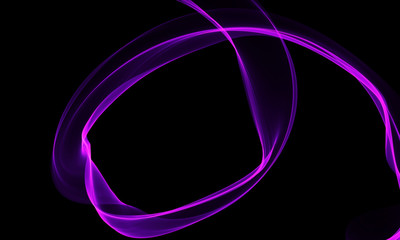 Colored Light Energy Streak on Black Background