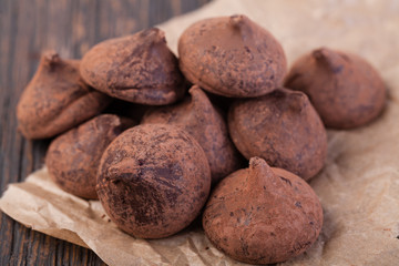 Fototapeta na wymiar chocolate truffle
