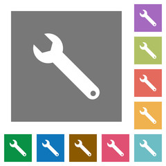 Wrench square flat icons