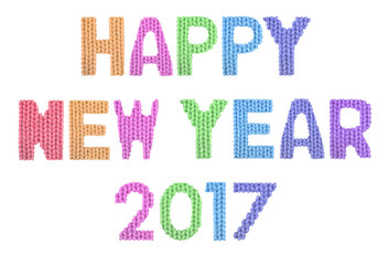Happy new year 2017. Color rainbow