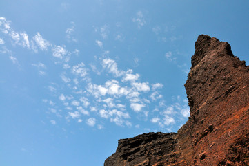 The famous Red beach in Santorini island, Greece.