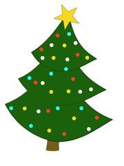 Елка со звездой