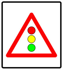 Vector illustration of traffic lights sign isolated on white background