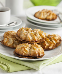 Homemade almond cookies on a plate