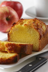 Homemade apple cake slices