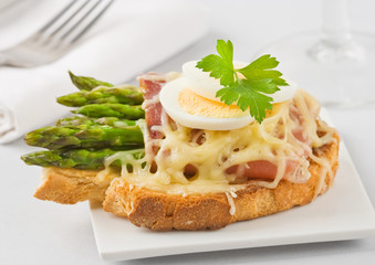 Asparagus ham cheese sandwich