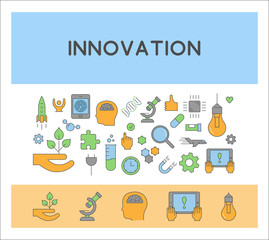 Vector line creative concept for innovation