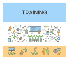 Vector line design concept for training.