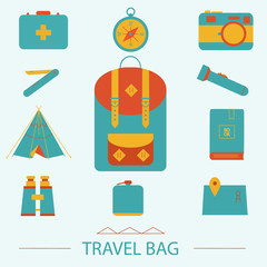 Travel and voyage icons set