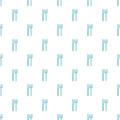 Fork and spoon pattern. Cartoon illustration of fork and spoon vector pattern for web