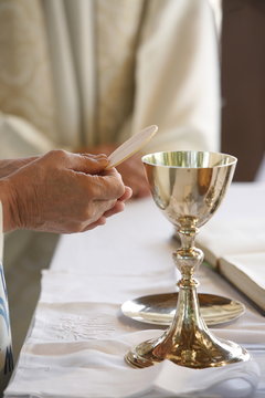 Eucharist celebration, Les Sauvages, Rhone, France