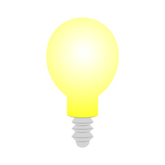 Lamp bulb Icon isolated on white background