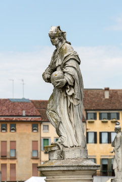 Statue on Piazza of Prato della Valle, Padova, Italy.