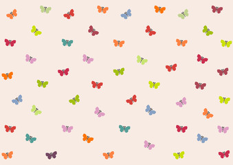 Abstract butterfly creative patterns design background for fabric and backdrop decoration.