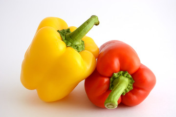 Red and yellow peppers