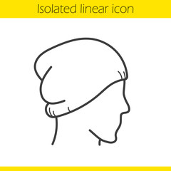 Winter hat linear icon