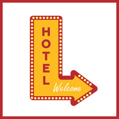 Hotel banner vintage vector