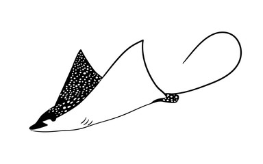 stingray icon. ocean animal - 130197199