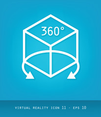 Rotation dreidimensionale Form, Vektor Icon aus Set zu virtuelle