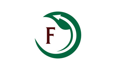 Swoosh Leaf Initial F