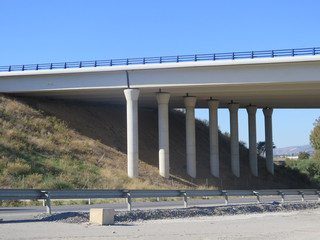 Supporting Pillars on Highway overpass