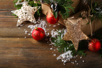 christmas wooden background