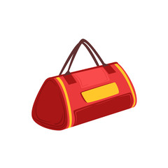 Red Soft Sportive Handbag With Double Handles Item From Baggage Bag Cartoon Collection Of Accessories