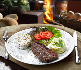 picanha potato with rice and beans drover