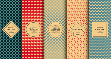 Retro vintage seamless pattern - 130200708