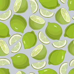 Citrus Background Limes Seamless Pattern