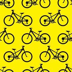 Retro bike seamless pattern