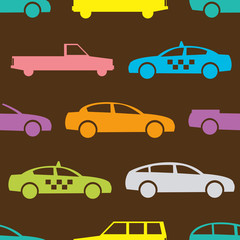 Retro car seamless pattern