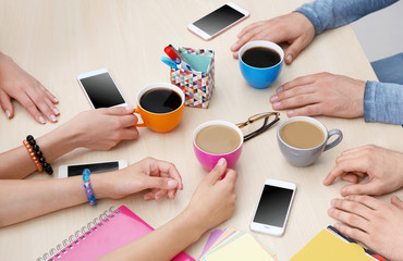 Group of people drinking coffee