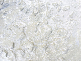 The surface of the cement, sand, cement floor and walls.