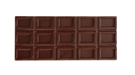 Chocolate bar on white background
